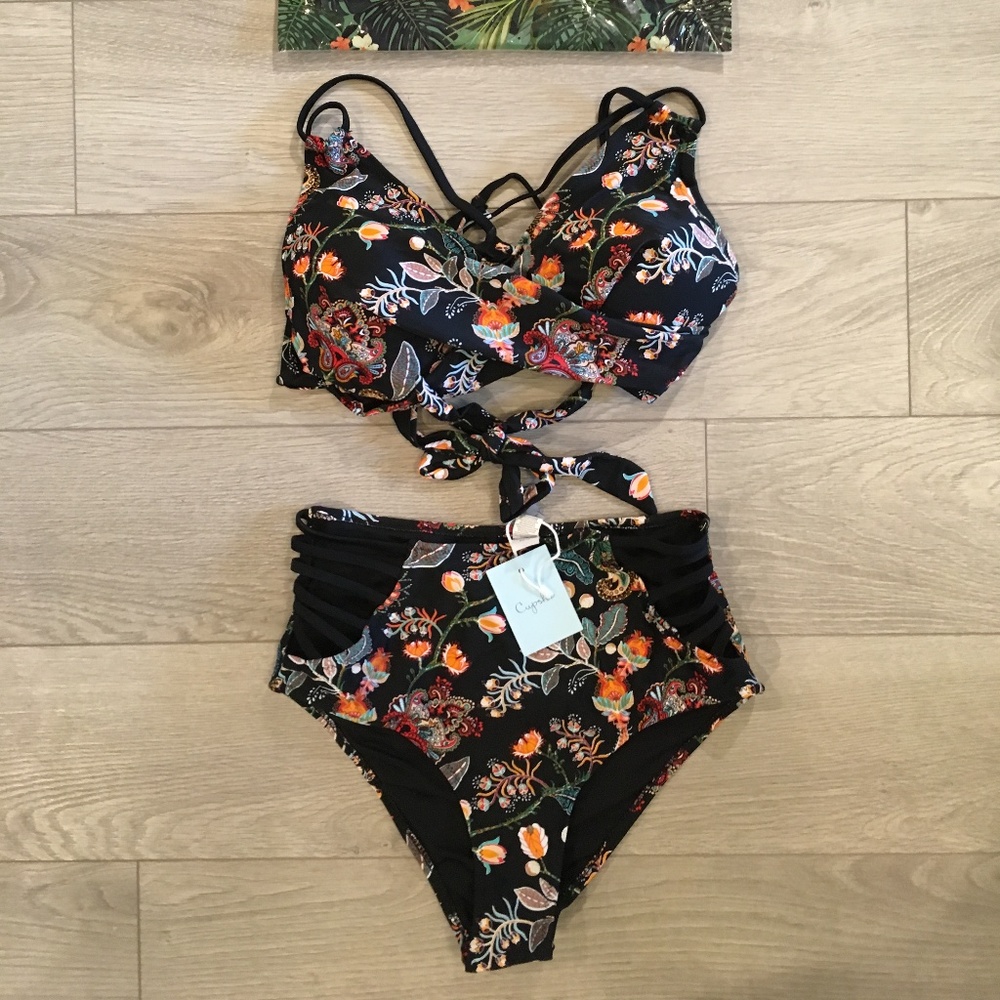 Flower Dance High Waist Bikini